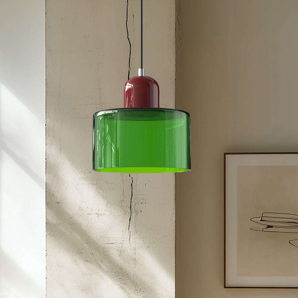 Bauhaus Hanglamp van Glas | Creatieve Designlamp in Retro Stijl voor Eetkamer of Woonruimte – BauGlow Pendant