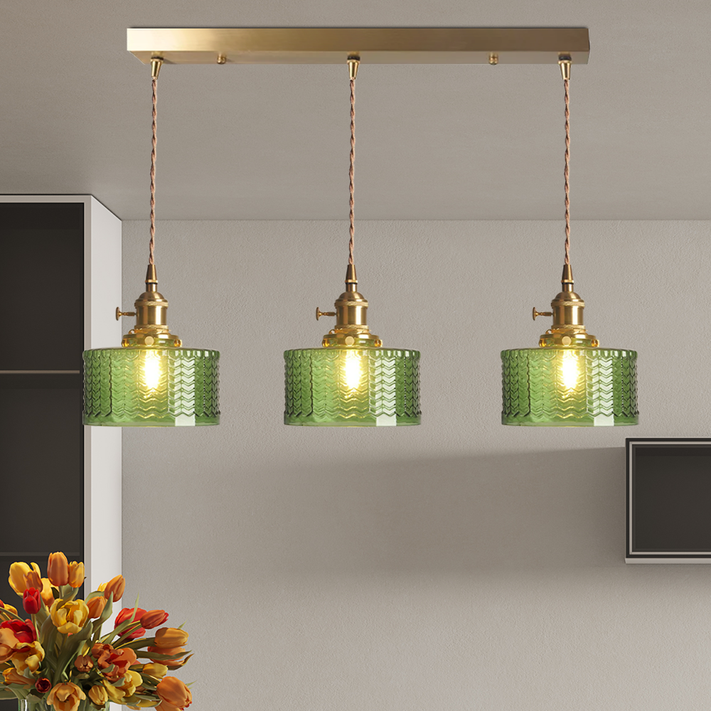 Vintage Cilindervormige Glazen Hanglamp | Elegante Retro Pendellamp voor Eettafel of Hal – GlassCyl Vintage