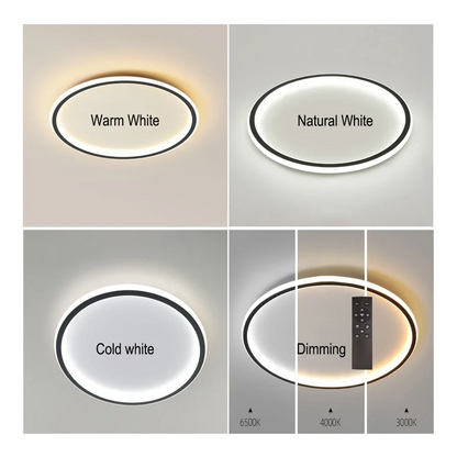 Scandinavische Schijfvormige LED Plafondlamp | Minimalistisch Design voor Woonkamer of Hal – NordDisc Light