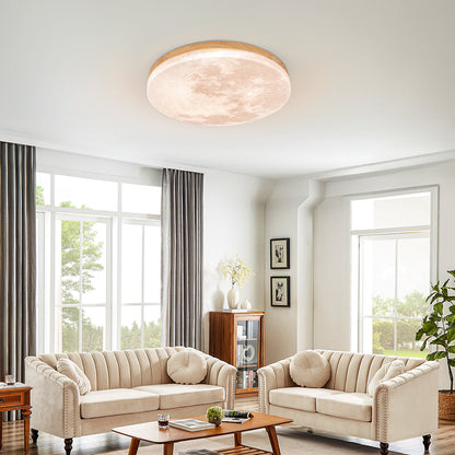 Art Deco Ronde LED Plafondlamp met Maanlicht Effect | Sfeervolle Verlichting voor Woonkamer – LunaDeco Ceiling Light