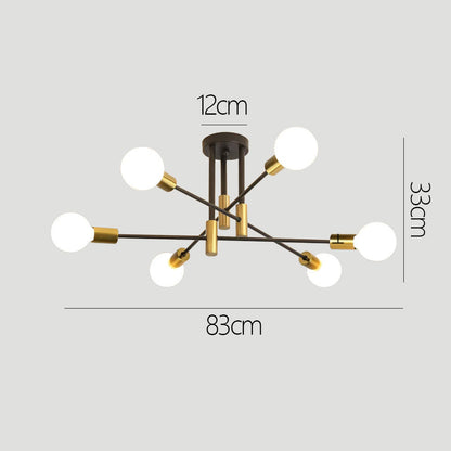 Moderne Zwarte Plafondlamp in Nordic Stijl | Minimalistisch Design voor Woonkamer of Hal – NordBlack Ceiling Light