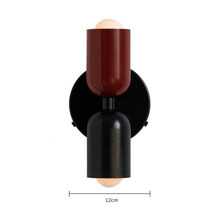 Dubbele Wandlamp in Vintage Stijl | Korte Moderne LED Wandverlichting voor Bijkeuken of Hal – TwinGlow Retro