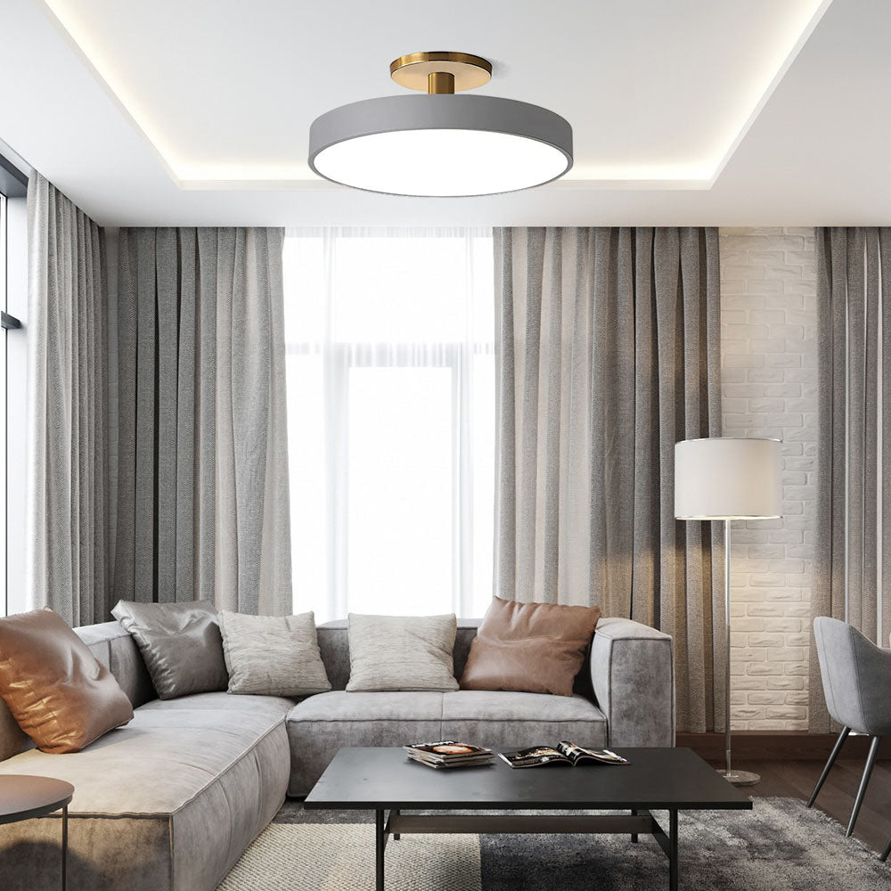 Eenvoudige Ronde Flush Plafondlamp | Minimalistisch LED Design voor Woonkamer of Hal – SimplicityGlow