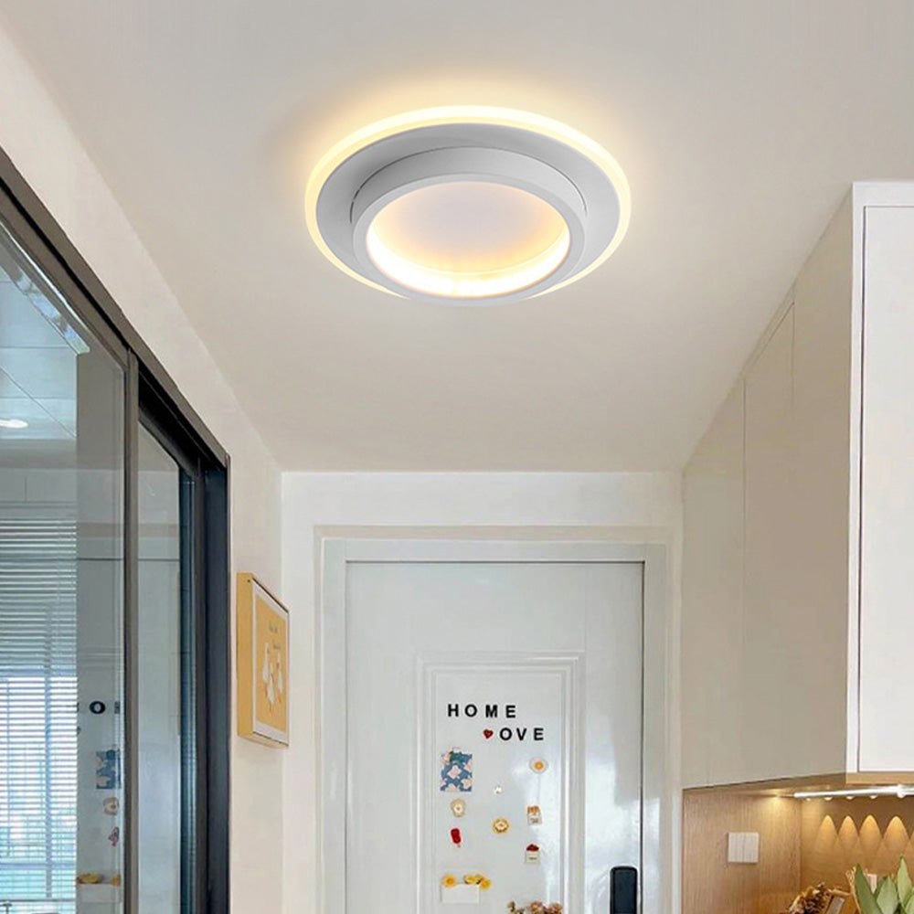 Ronde LED Plafondlamp voor Hal | Metalen & Acryl Designlamp voor Gang of Overloop – HaloPath LED