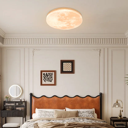 Art Deco Ronde LED Plafondlamp met Maanlicht Effect | Sfeervolle Verlichting voor Woonkamer – LunaDeco Ceiling Light