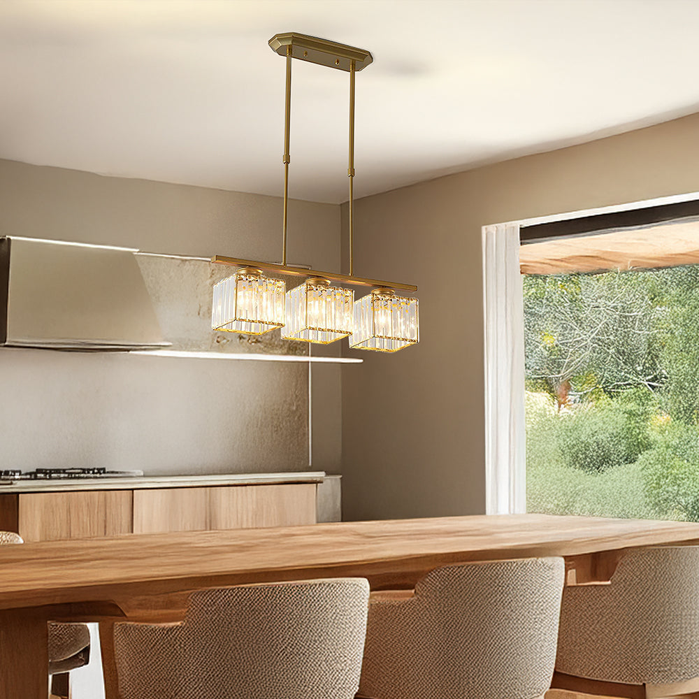 Moderne Art Deco Glazen Hanglampen | Stijlvolle Verlichting voor Keukeneiland of Eettafel – DecoGlow