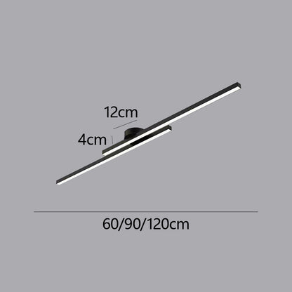 Moderne Aluminium LED Plafondlamp Langwerpig | Semi-Flush Design voor Woonkamer – LineaGlow LED