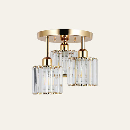 Moderne Kristallen Semi-Flush Plafondlamp | Sfeervolle LED Verlichting voor Slaapkamer – CrystalGlow Ceiling Light