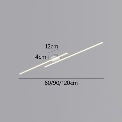 Moderne Aluminium LED Plafondlamp Langwerpig | Semi-Flush Design voor Woonkamer – LineaGlow LED
