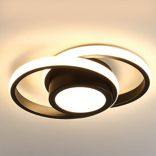 Minimalistische LED Plafondlamp met Dubbele Ring | Modern Design voor Woonkamer of Slaapkamer – TwinHalo LED