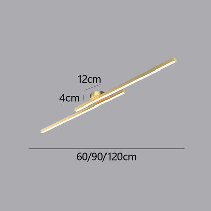 Moderne Aluminium LED Plafondlamp Langwerpig | Semi-Flush Design voor Woonkamer – LineaGlow LED