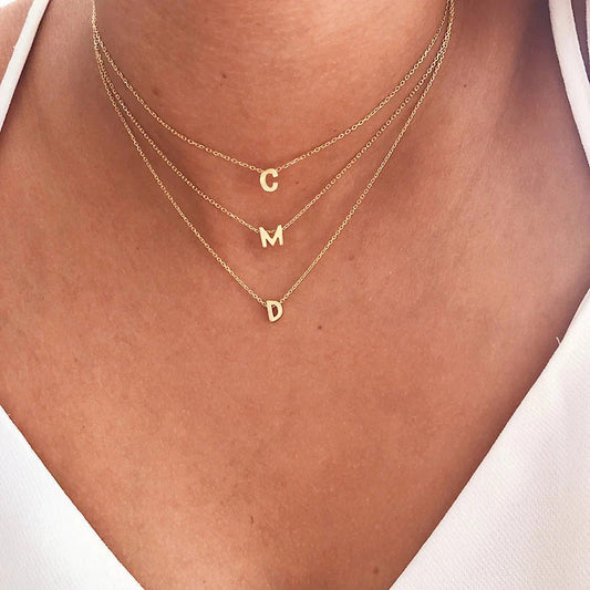 Letter Necklace – Gouden Initiaal Ketting Dames | Persoonlijke Bedel Ketting met Letter