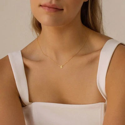 Letter Necklace – Gouden Initiaal Ketting Dames | Persoonlijke Bedel Ketting met Letter