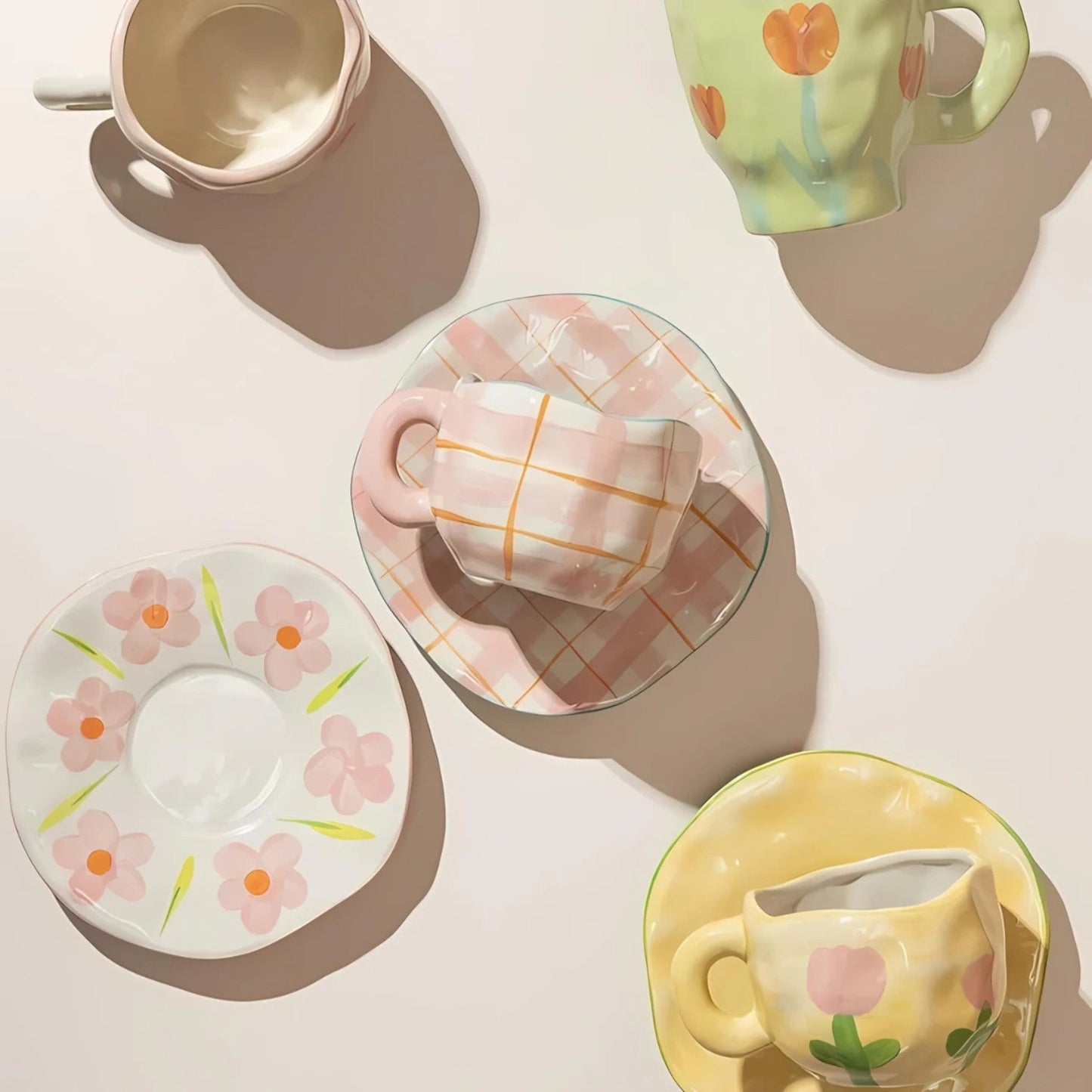 Ambachtelijke Keramische Beker met Elegant Design – The Crafted Mug