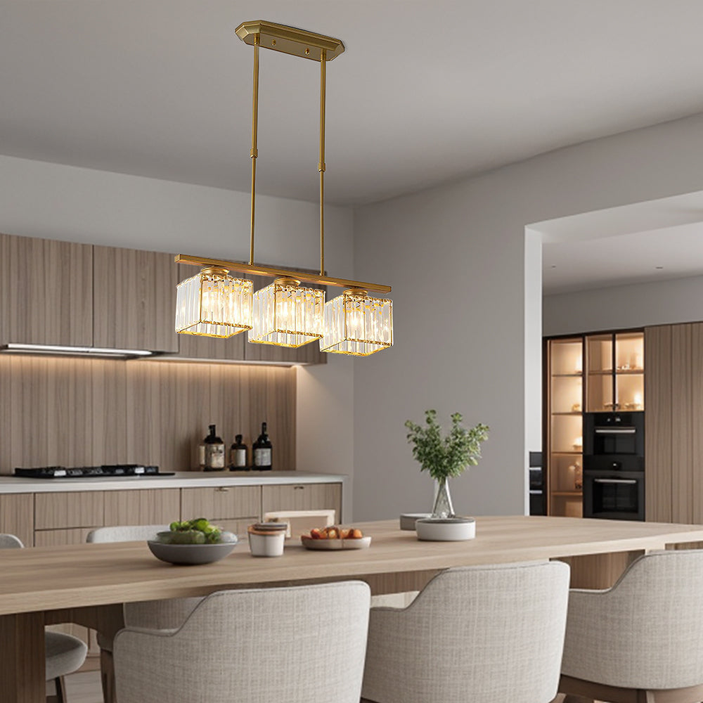 Moderne Art Deco Glazen Hanglampen | Stijlvolle Verlichting voor Keukeneiland of Eettafel – DecoGlow