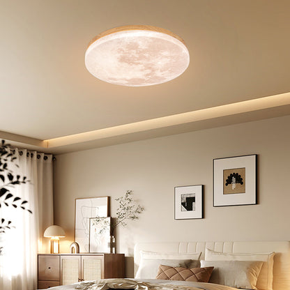Art Deco Ronde LED Plafondlamp met Maanlicht Effect | Sfeervolle Verlichting voor Woonkamer – LunaDeco Ceiling Light