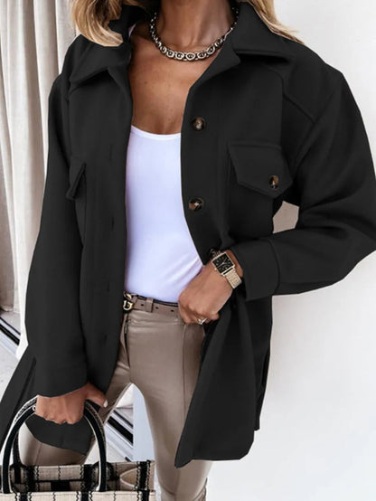 Stijlvolle Jas Met Knoopsluiting | Oversized