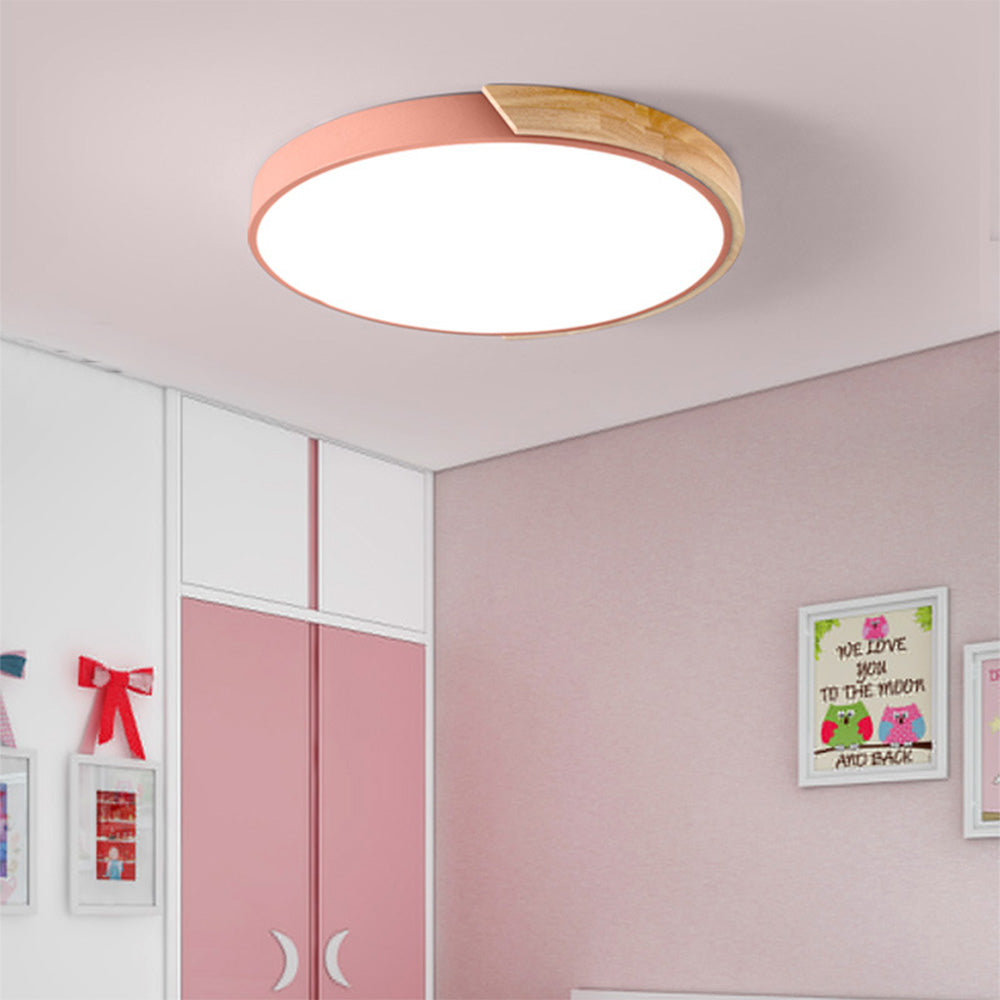 Kleurrijke Ronde LED Plafondlamp | Eenvoudig Modern Design voor Kinderkamer of Speelruimte – ColorGlow LED