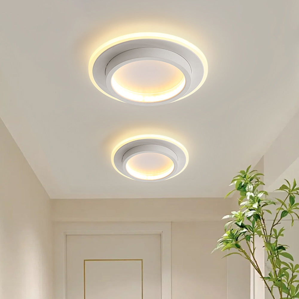 Ronde LED Plafondlamp voor Hal | Metalen & Acryl Designlamp voor Gang of Overloop – HaloPath LED