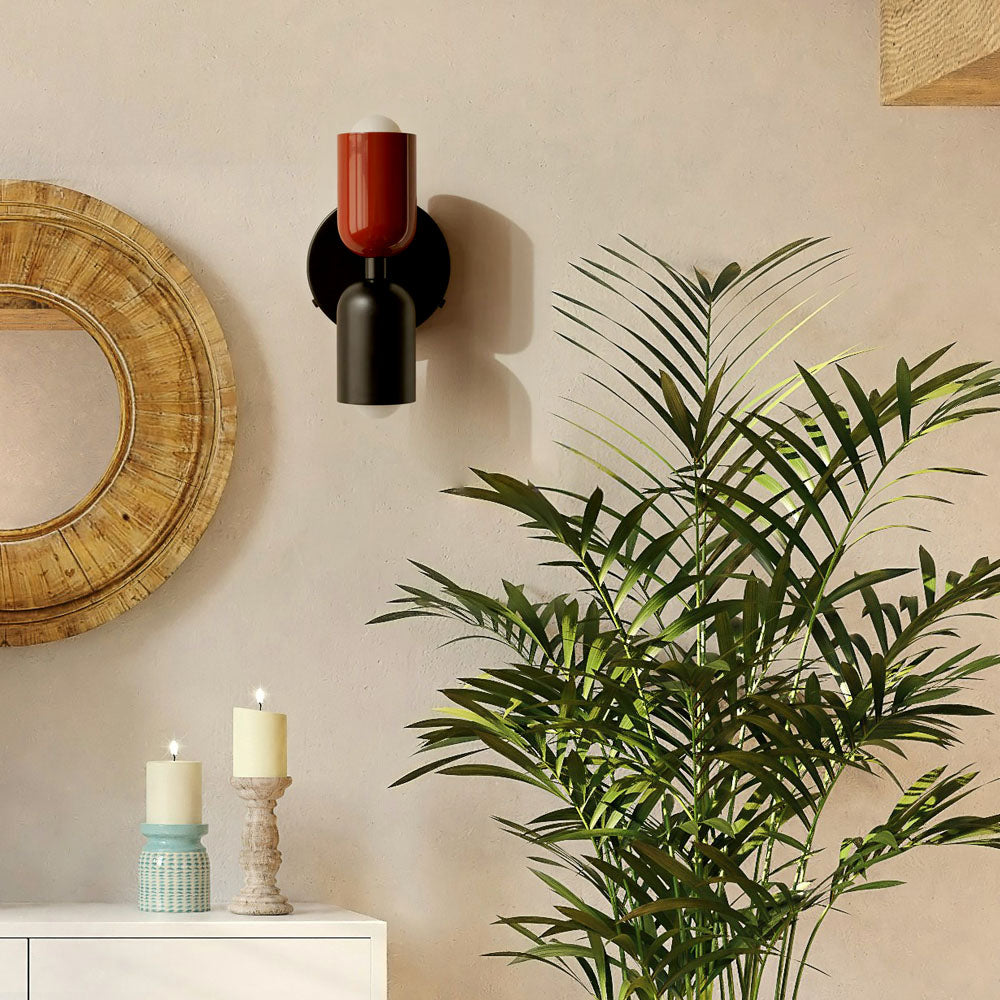 Dubbele Wandlamp in Vintage Stijl | Korte Moderne LED Wandverlichting voor Bijkeuken of Hal – TwinGlow Retro