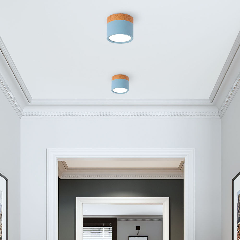 Kleine Cilinder Plafondlamp | Moderne Flush Mount Lamp voor Hal, Toilet of Overloop – MiniTube Ceiling Light