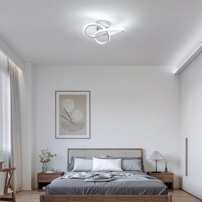 Moderne Witte Metalen LED Plafondlamp | Strak Design voor Woonkamer, Hal of Slaapkamer – WhiteBeam LED