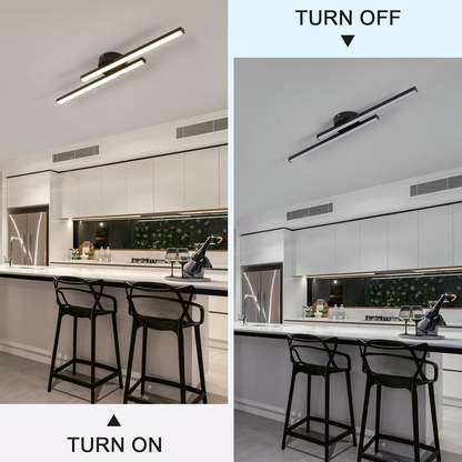 Moderne Aluminium LED Plafondlamp Langwerpig | Semi-Flush Design voor Woonkamer – LineaGlow LED