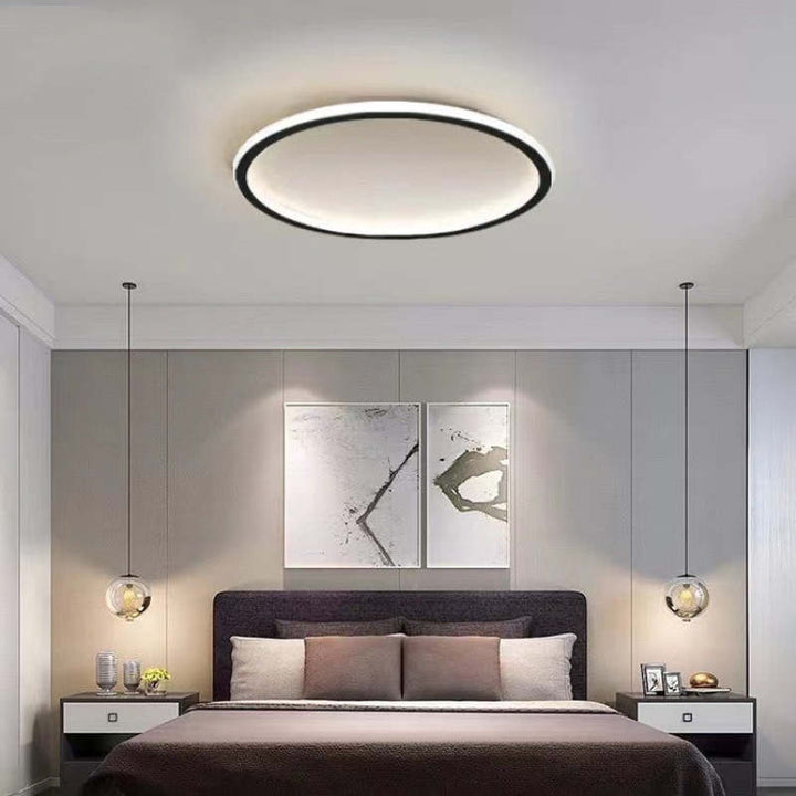 Scandinavische Schijfvormige LED Plafondlamp | Minimalistisch Design voor Woonkamer of Hal – NordDisc Light