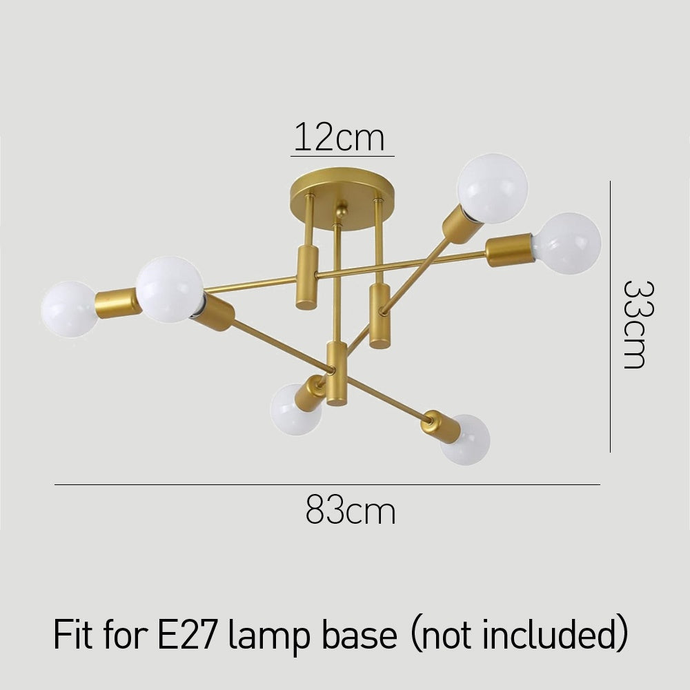 Moderne Zwarte Plafondlamp in Nordic Stijl | Minimalistisch Design voor Woonkamer of Hal – NordBlack Ceiling Light