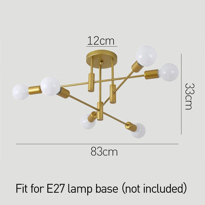 Moderne Zwarte Plafondlamp in Nordic Stijl | Minimalistisch Design voor Woonkamer of Hal – NordBlack Ceiling Light