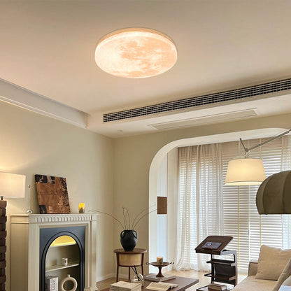 Art Deco Ronde LED Plafondlamp met Maanlicht Effect | Sfeervolle Verlichting voor Woonkamer – LunaDeco Ceiling Light
