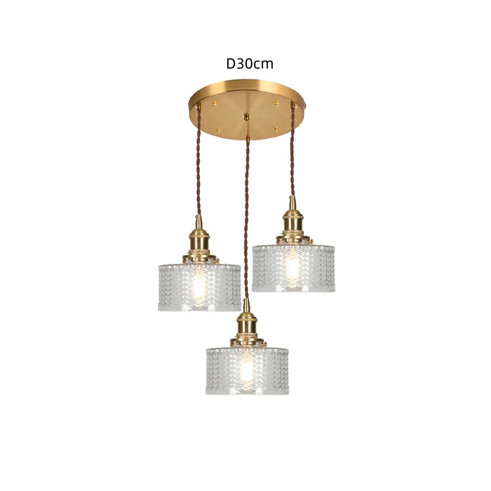Vintage Cilindervormige Glazen Hanglamp | Elegante Retro Pendellamp voor Eettafel of Hal – GlassCyl Vintage