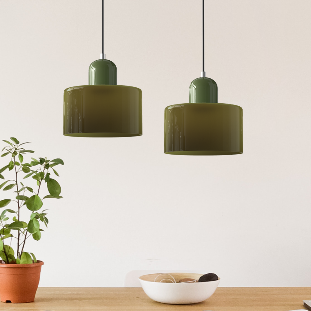 Bauhaus Hanglamp van Glas | Creatieve Designlamp in Retro Stijl voor Eetkamer of Woonruimte – BauGlow Pendant