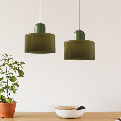 Bauhaus Hanglamp van Glas | Creatieve Designlamp in Retro Stijl voor Eetkamer of Woonruimte – BauGlow Pendant