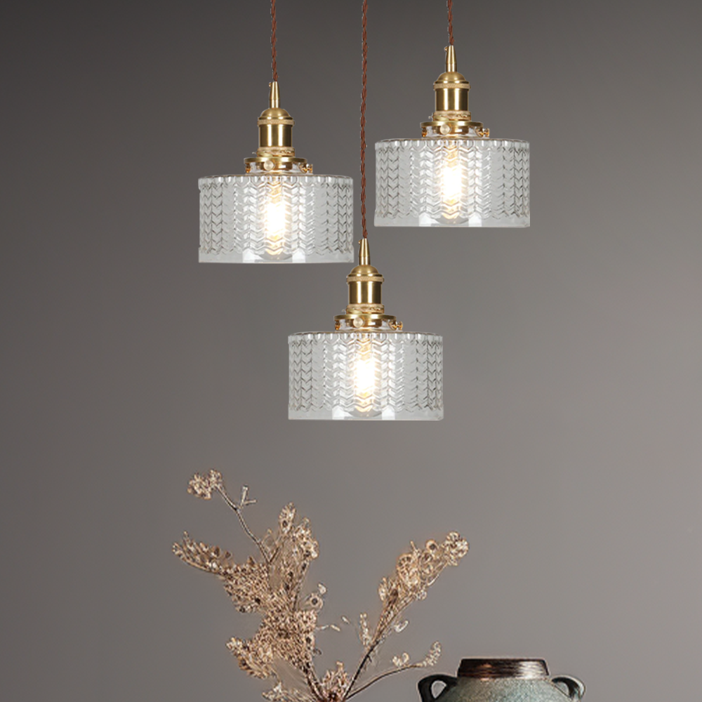Vintage Cilindervormige Glazen Hanglamp | Elegante Retro Pendellamp voor Eettafel of Hal – GlassCyl Vintage