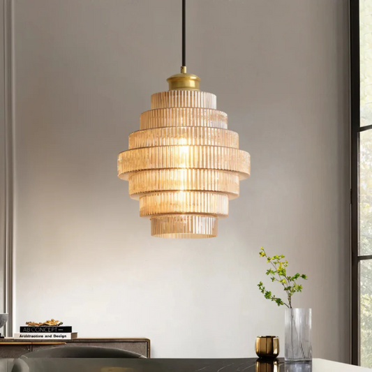 Retro Glazen Hanglamp | Vintage Designlamp voor Woonkamer, Eetkamer of Keuken – RetroGlow Pendant