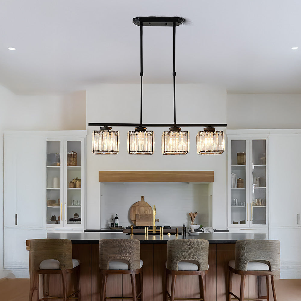 Moderne Art Deco Glazen Hanglampen | Stijlvolle Verlichting voor Keukeneiland of Eettafel – DecoGlow