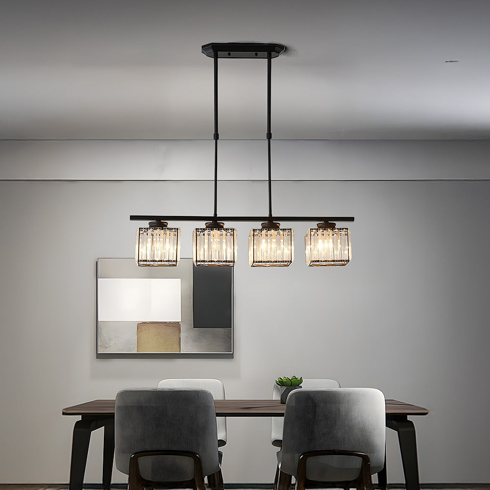Moderne Art Deco Glazen Hanglampen | Stijlvolle Verlichting voor Keukeneiland of Eettafel – DecoGlow