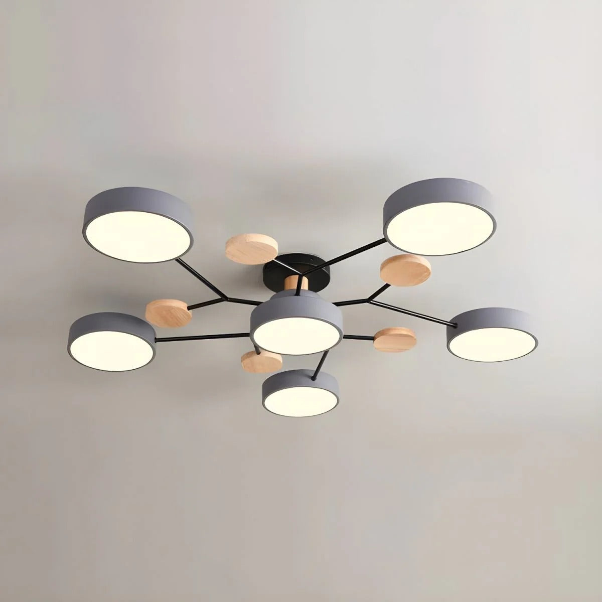 Moderne Ronde LED Plafondlamp van IJzer | Half-inbouw Designlamp voor Woonkamer of Eetkamer – IronHalo LED