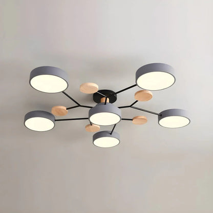 Moderne Ronde LED Plafondlamp van IJzer | Half-inbouw Designlamp voor Woonkamer of Eetkamer – IronHalo LED