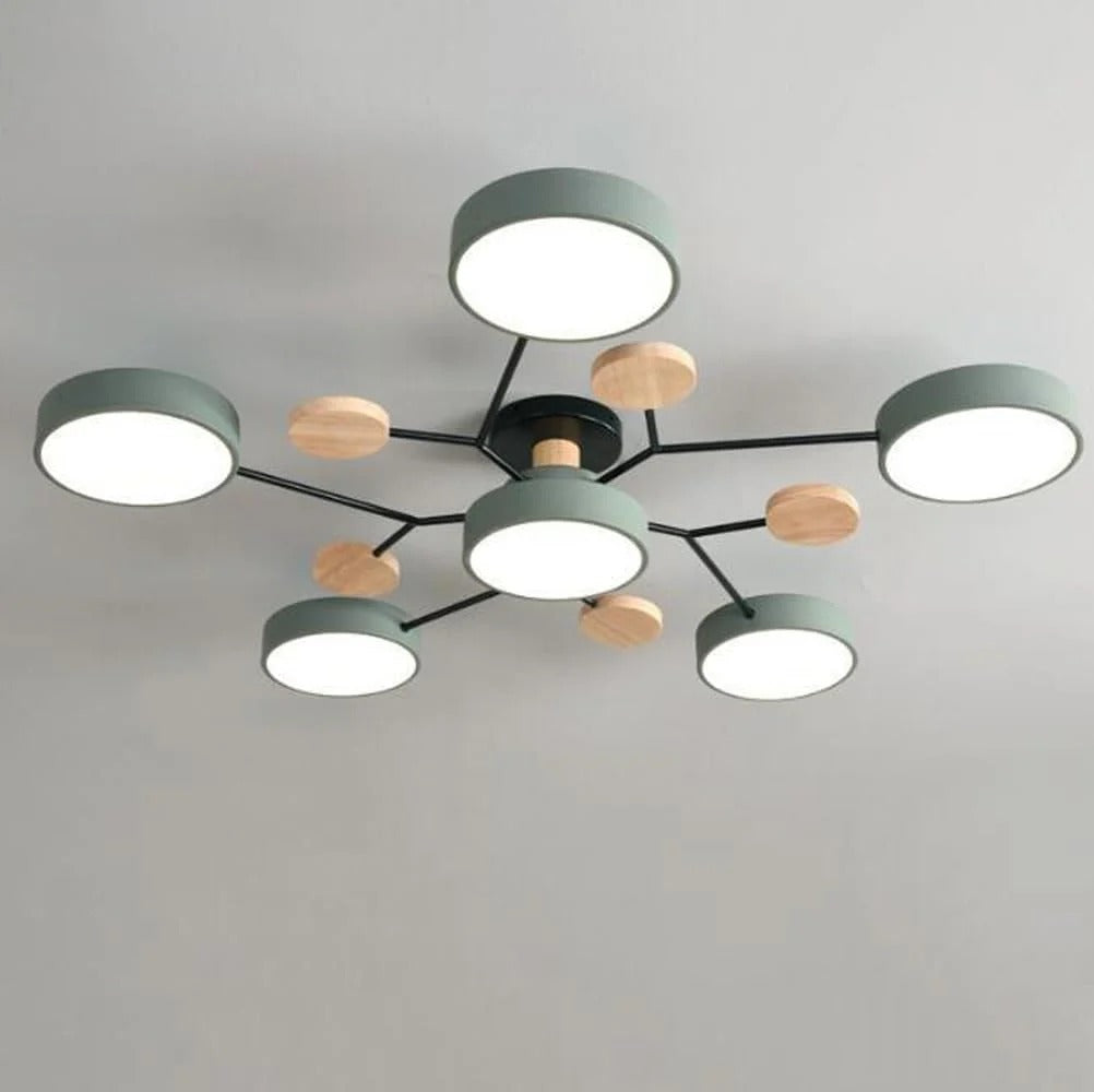 Moderne Ronde LED Plafondlamp van IJzer | Half-inbouw Designlamp voor Woonkamer of Eetkamer – IronHalo LED