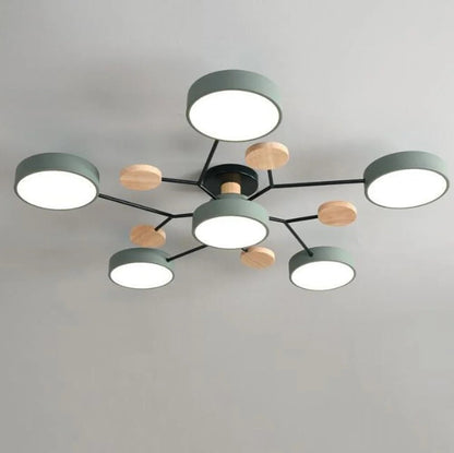 Moderne Ronde LED Plafondlamp van IJzer | Half-inbouw Designlamp voor Woonkamer of Eetkamer – IronHalo LED