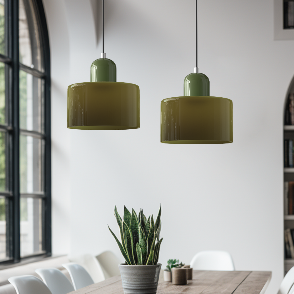 Bauhaus Hanglamp van Glas | Creatieve Designlamp in Retro Stijl voor Eetkamer of Woonruimte – BauGlow Pendant