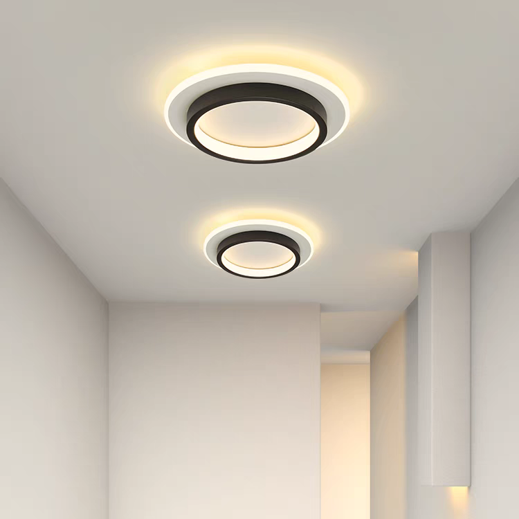 Ronde LED Plafondlamp voor Hal | Metalen & Acryl Designlamp voor Gang of Overloop – HaloPath LED