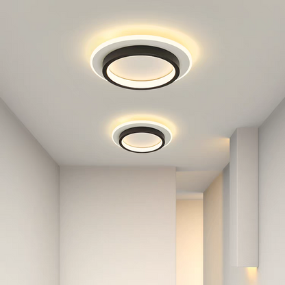Ronde LED Plafondlamp voor Hal | Metalen & Acryl Designlamp voor Gang of Overloop – HaloPath LED