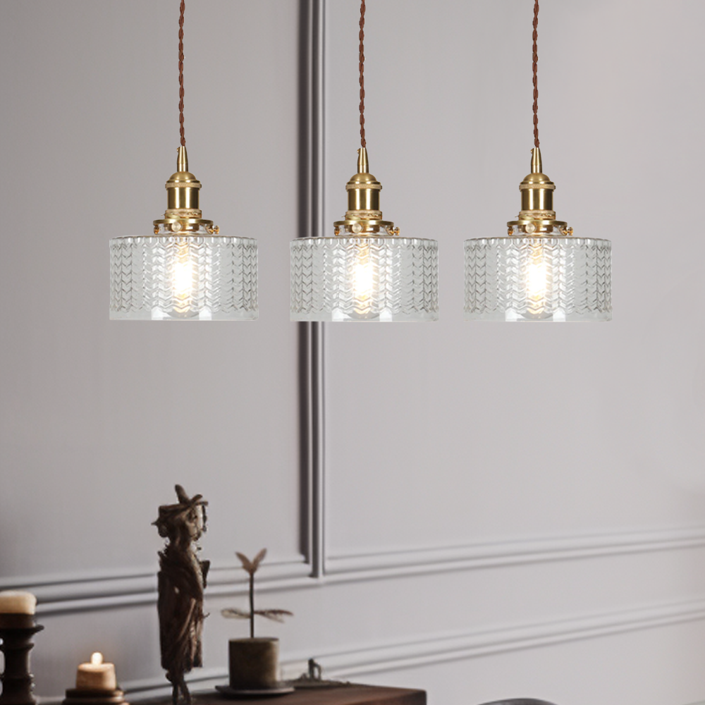 Vintage Cilindervormige Glazen Hanglamp | Elegante Retro Pendellamp voor Eettafel of Hal – GlassCyl Vintage