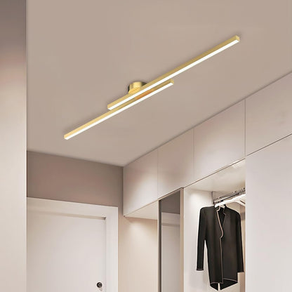 Moderne Aluminium LED Plafondlamp Langwerpig | Semi-Flush Design voor Woonkamer – LineaGlow LED