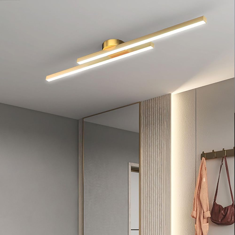 Moderne Aluminium LED Plafondlamp Langwerpig | Semi-Flush Design voor Woonkamer – LineaGlow LED