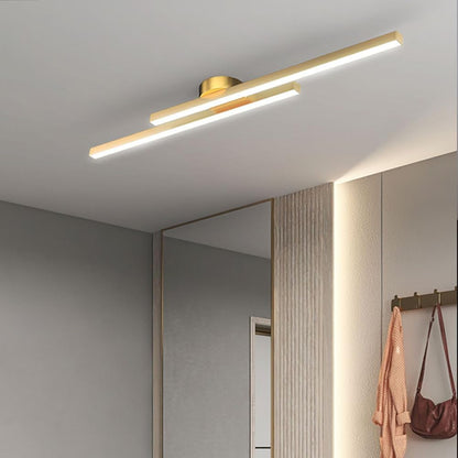Moderne Aluminium LED Plafondlamp Langwerpig | Semi-Flush Design voor Woonkamer – LineaGlow LED
