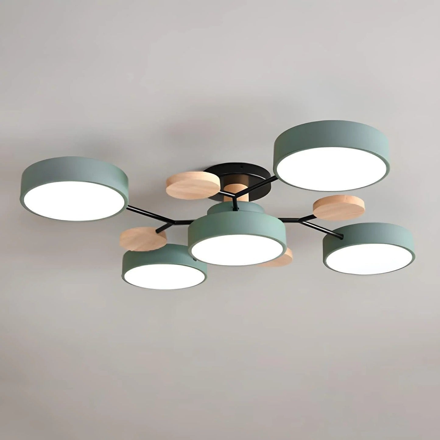 Moderne Ronde LED Plafondlamp van IJzer | Half-inbouw Designlamp voor Woonkamer of Eetkamer – IronHalo LED